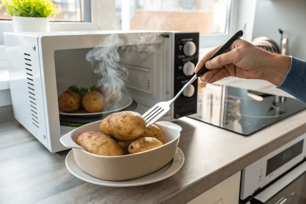 Fastest way to cook a potato using a microwave