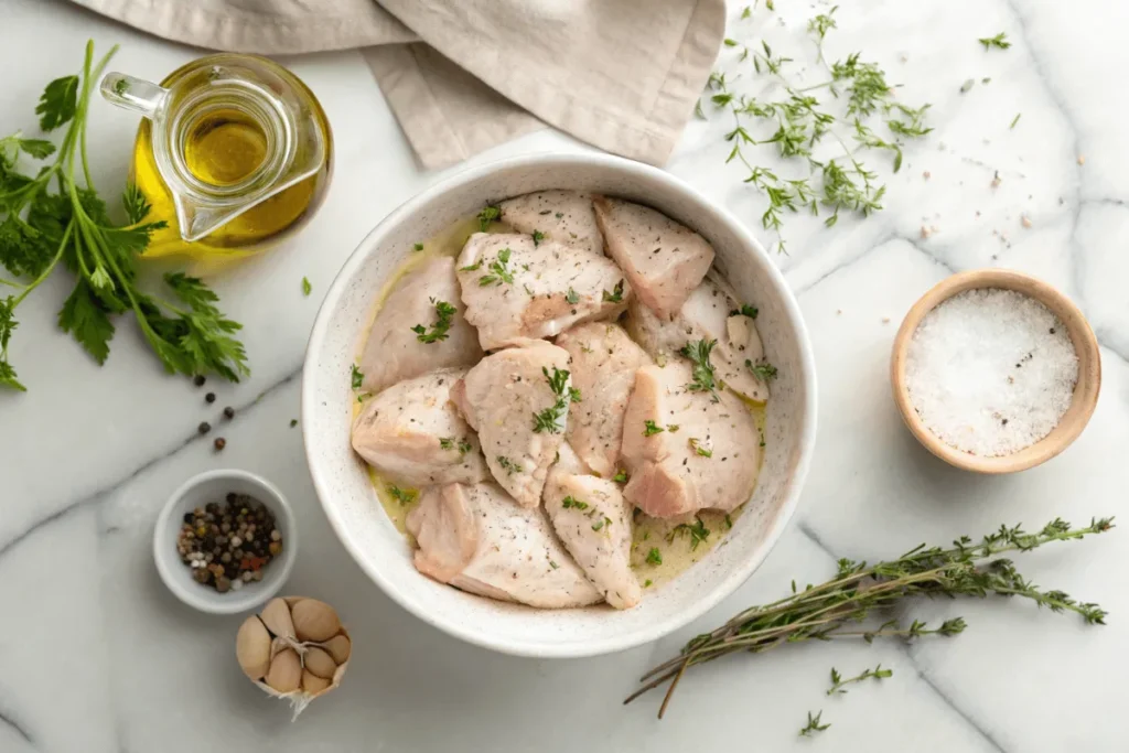 Chicken in buttermilk marinade