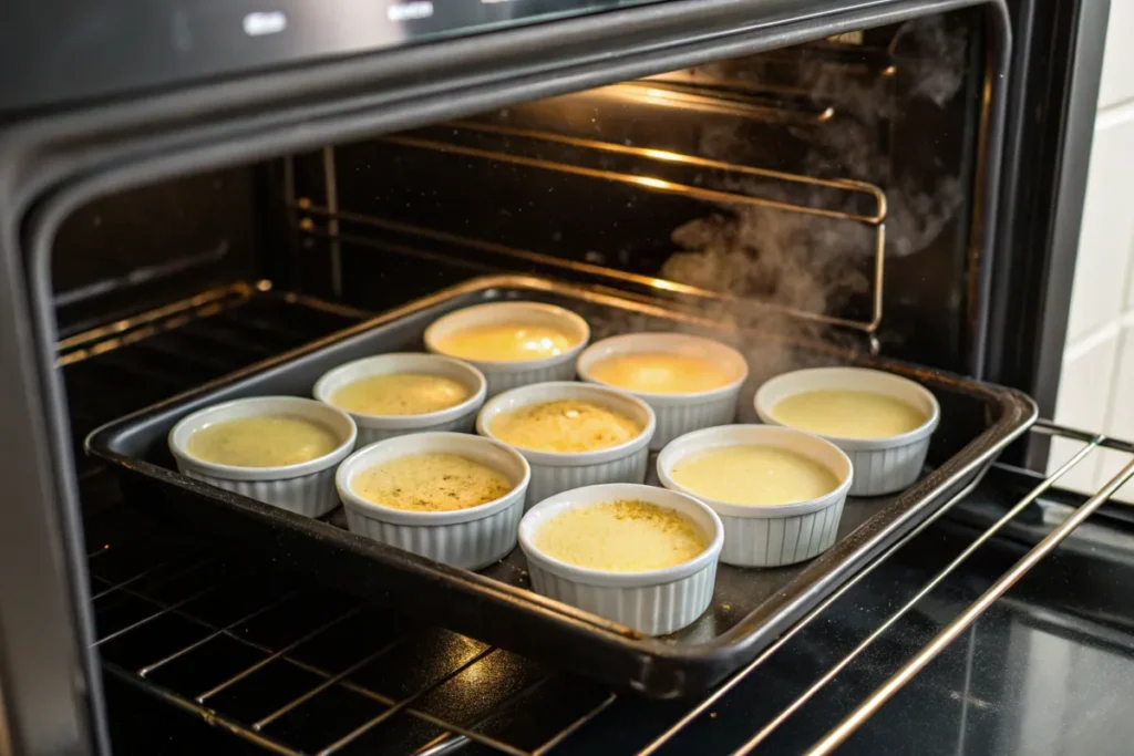 Baking process for what is crème brûlée mostly made of