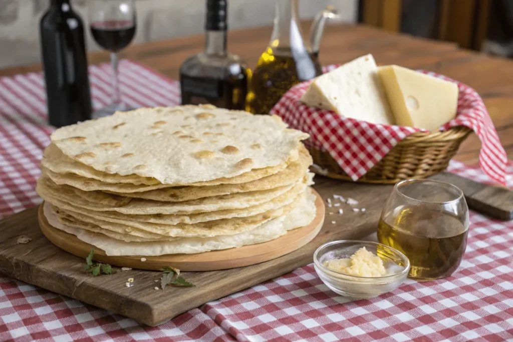 Pane Carasau, a crispy Sardinian flatbread, one of Italy’s most iconic breads