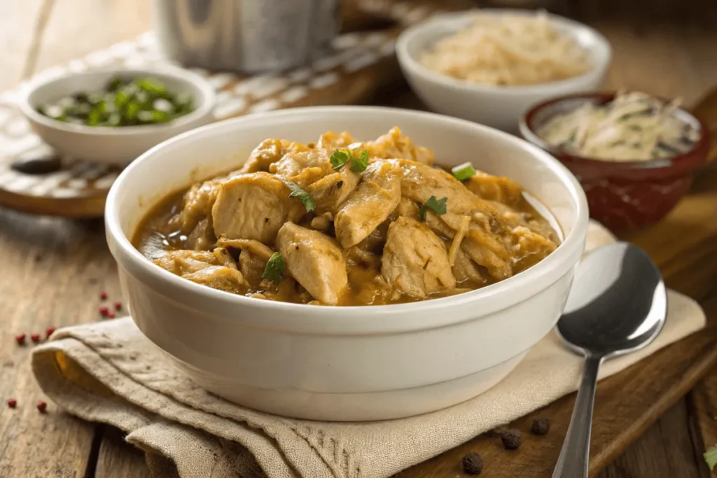 Slow-cooked garlic butter chicken