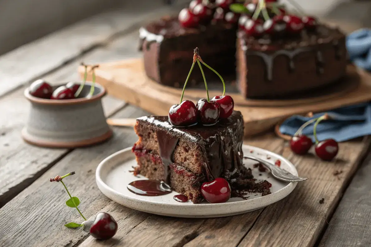 chocolate and cherry cake