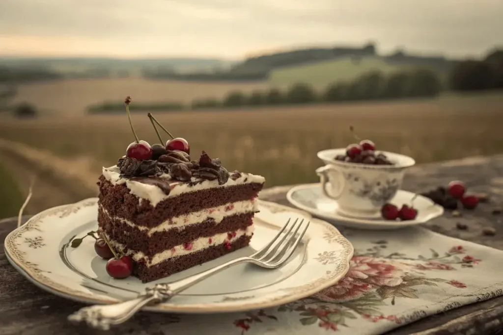 chocolate and cherry cake