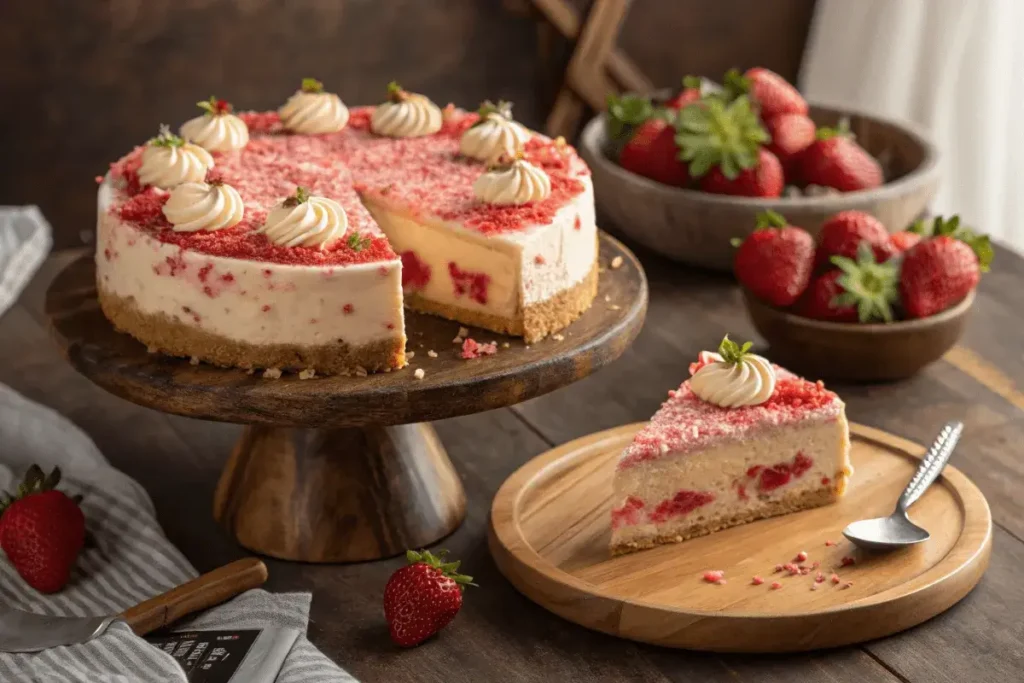 Strawberry Crunch Cheesecake